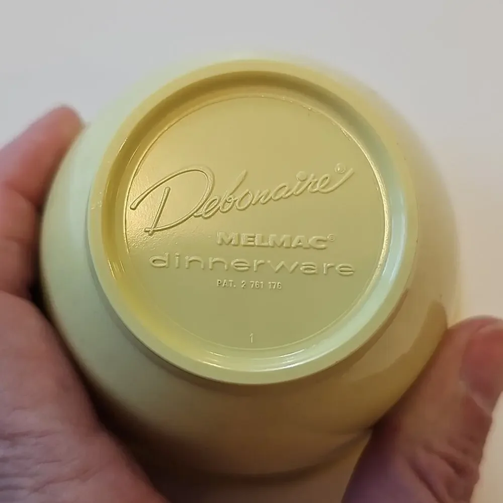 Vintage Yellow Round Debonaire Melmac Melamine Sugar Container with Lid MCM